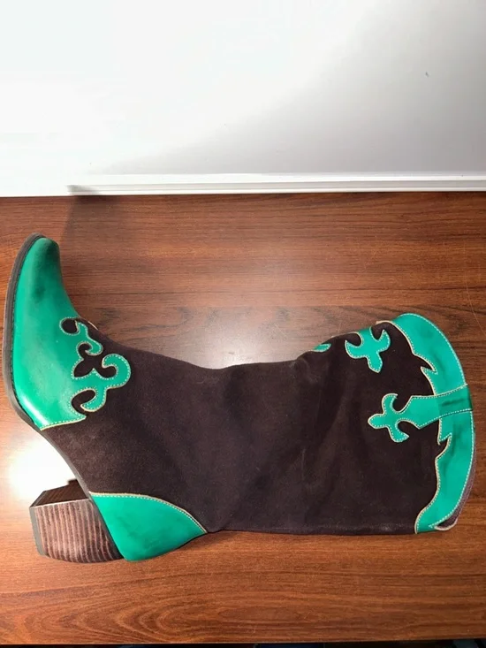 NWOT Corkys Elite Brand Suede & Leather Western Boots - Picture 7 of 11